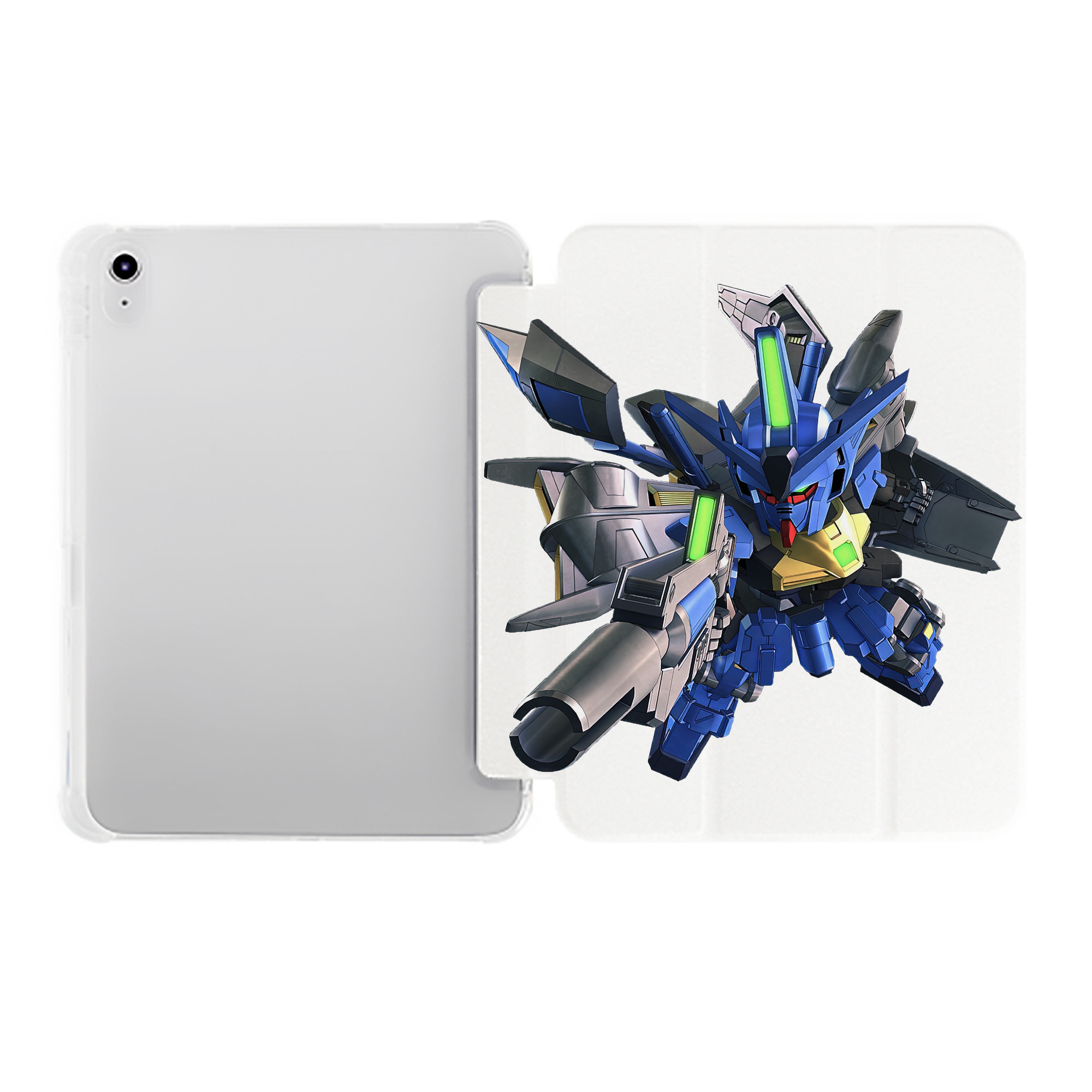 （画像用） 機動戦士ガンダム Mobile Suit Gundam IPad ケース ペン収納付き 三つ折りスタンド PUレザー×シリコン 対応機種9.5/10.5/10.9インチ